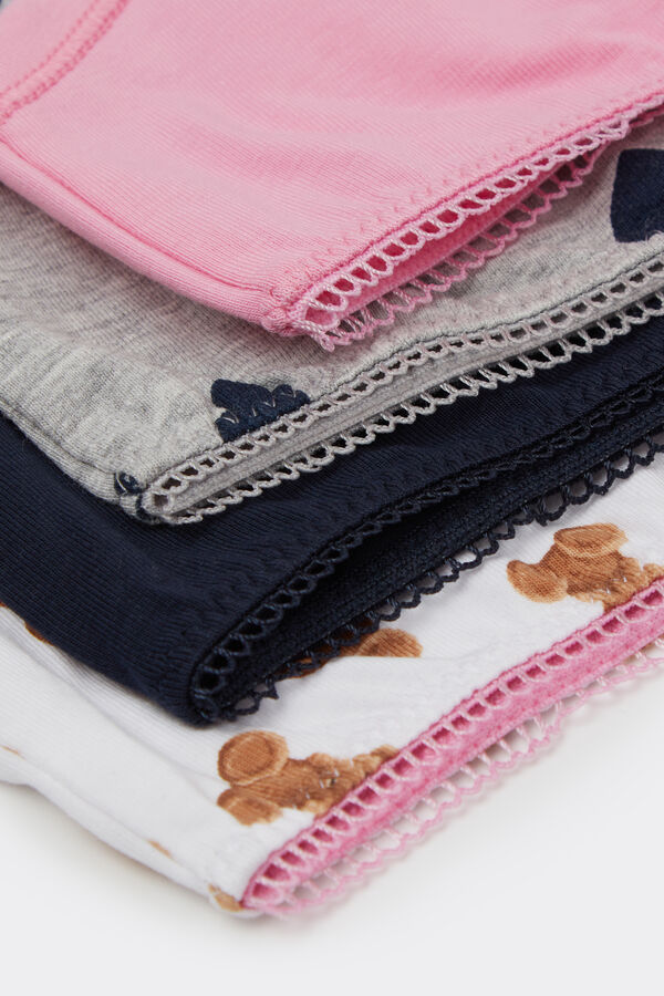 4 Ζεύγη Εμπριμέ Βαμβακερά Σλιπ  