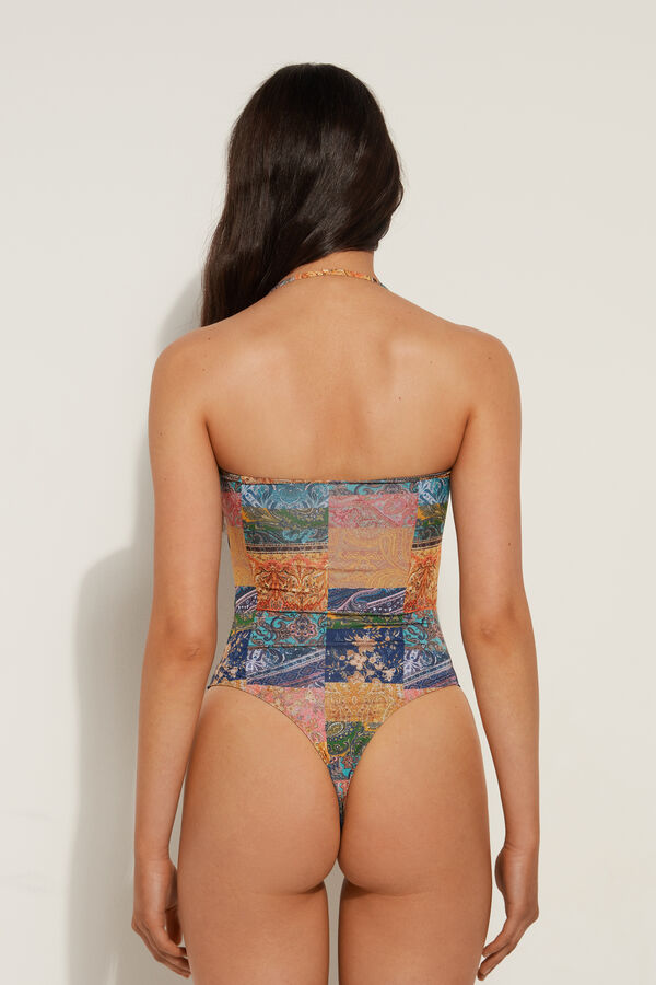 Chic Bamboo Bandeau One-Piece Swimsuit  