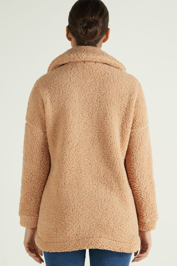 Buttoned Fleece Robe/Jacket  