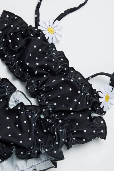 Girls&rsquo; Polka Dot Bikini Bralette and Bottoms