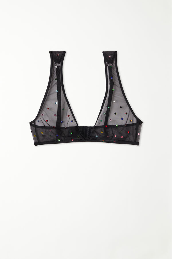 Limited Edition Triangle Bra with Colored Rhinestones  