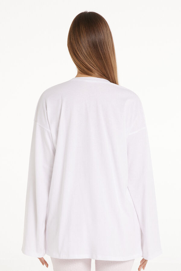 Oversized Long-Sleeved Cotton Top  