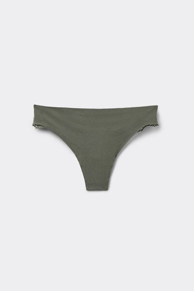 Culotte Br&eacute;silienne Sans Couture Coton Biologique Dentelle Recycl&eacute;e