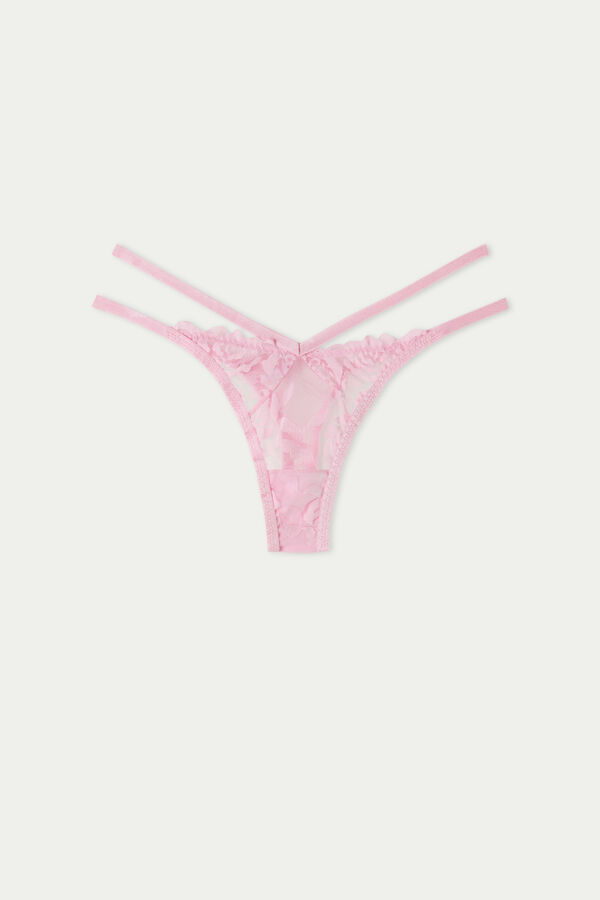 Dolly Roses High-Cut Lace G-String - | Tezenis