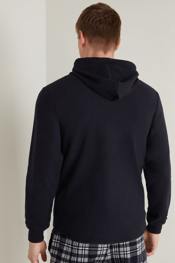 Printed Fleece Sweatshirt with Zipper  