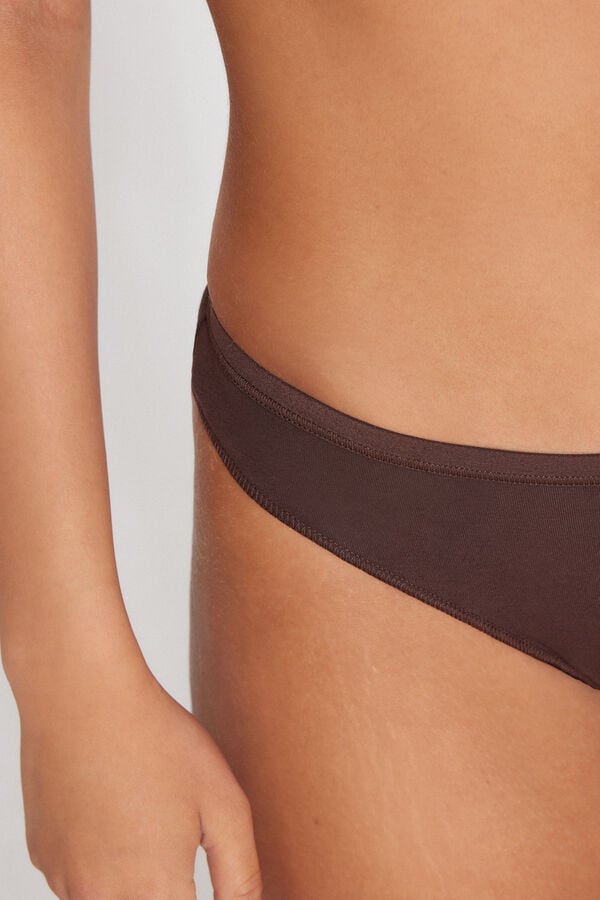 Plain Colour Cotton Brazilian Briefs  