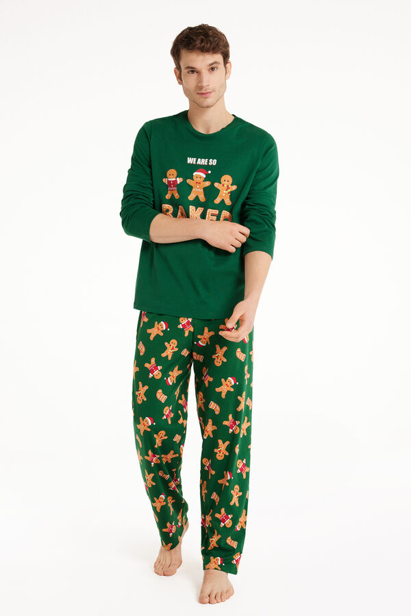Pyjama Long en Coton Épais avec Imprimé « Baked »  