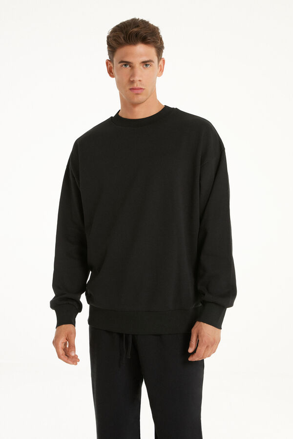 Langarm-Sweatshirt mit Rundhalsausschnitt  