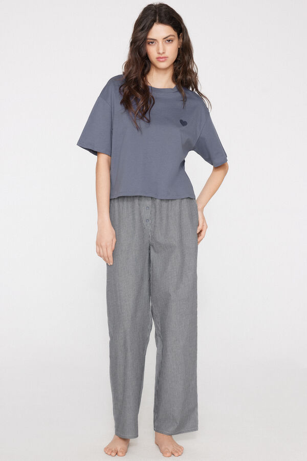 Бавовняна Піжама з Футболкою та Штанами  