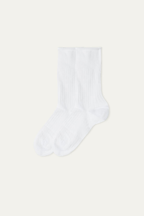 Long Lightweight Patterned Cotton Socks  