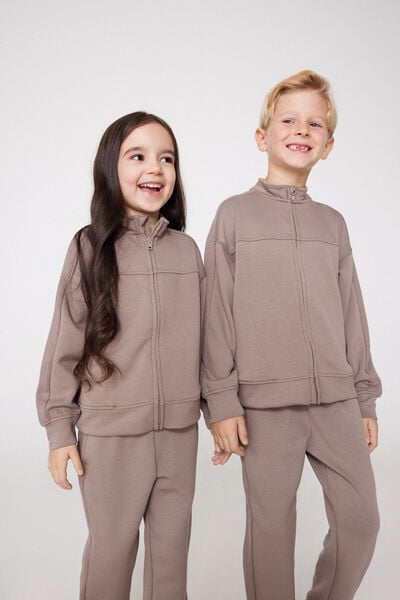 Felpa con Zip Superior Softness Bimbi Unisex Costine