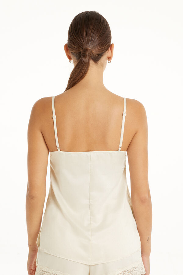 Lace and Satin Tank Top  