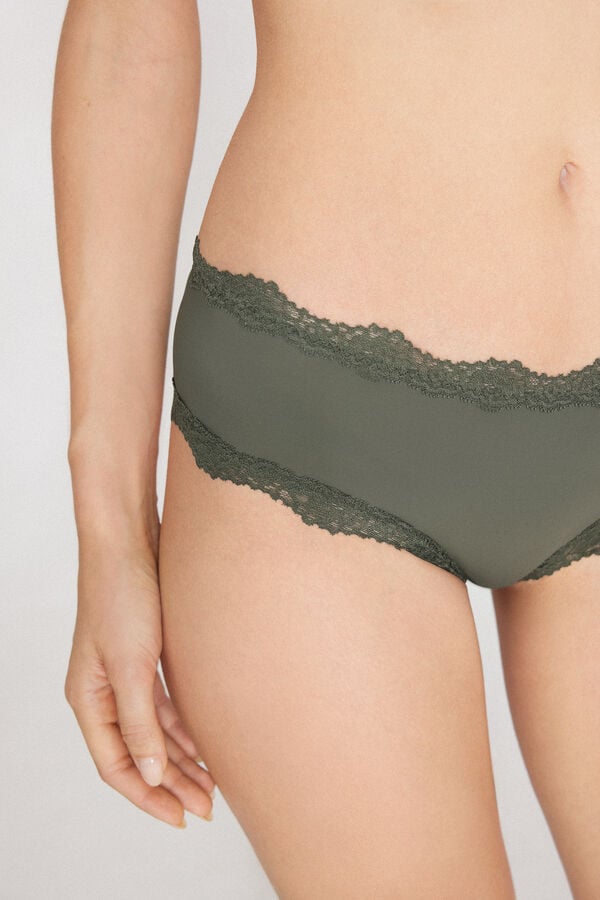 Culotte Br&eacute;silienne Microfibre et Dentelle Recycl&eacute;e  