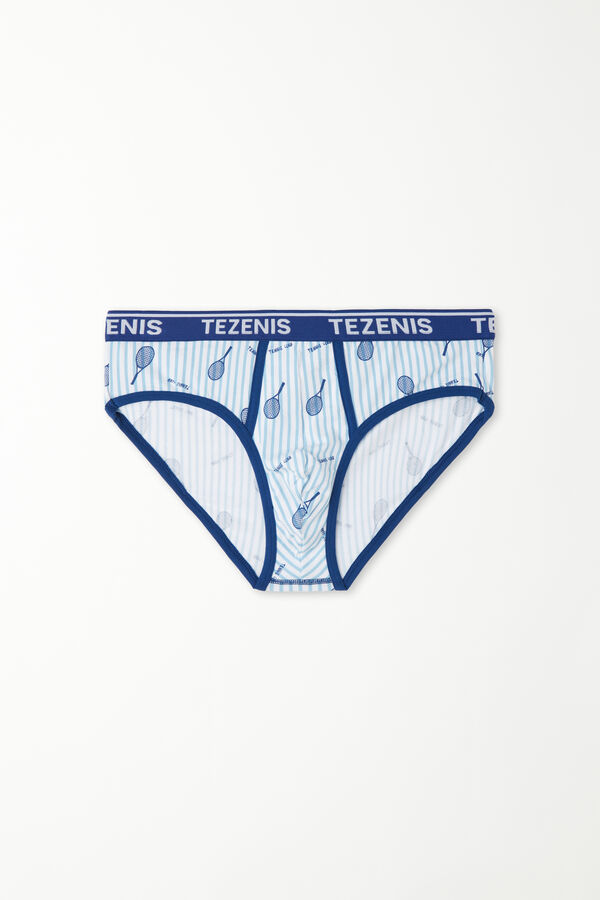 Printed Cotton Panties with Logo  
