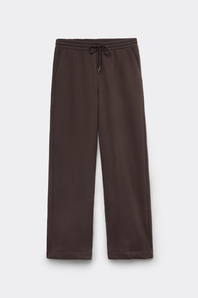 Thick Brushed Fleece Palazzo Trousers
