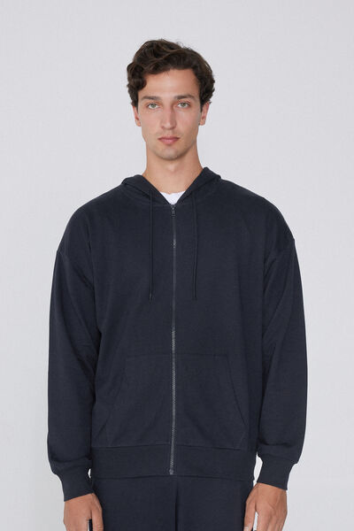 Tezenis Sudadera con cremallera y capucha hombre Hombre Azul Tamaño L