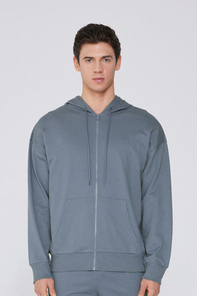 Tezenis Sudadera con cremallera y capucha hombre Hombre Azul Tamaño M
