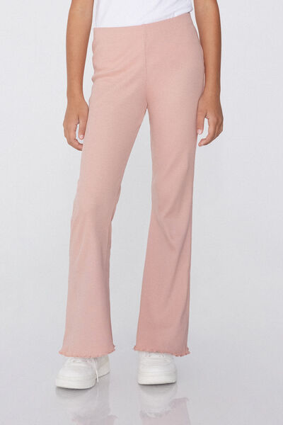 Tezenis Leggings acampanados de canalé niña Chica Rosa Tamaño 6-7