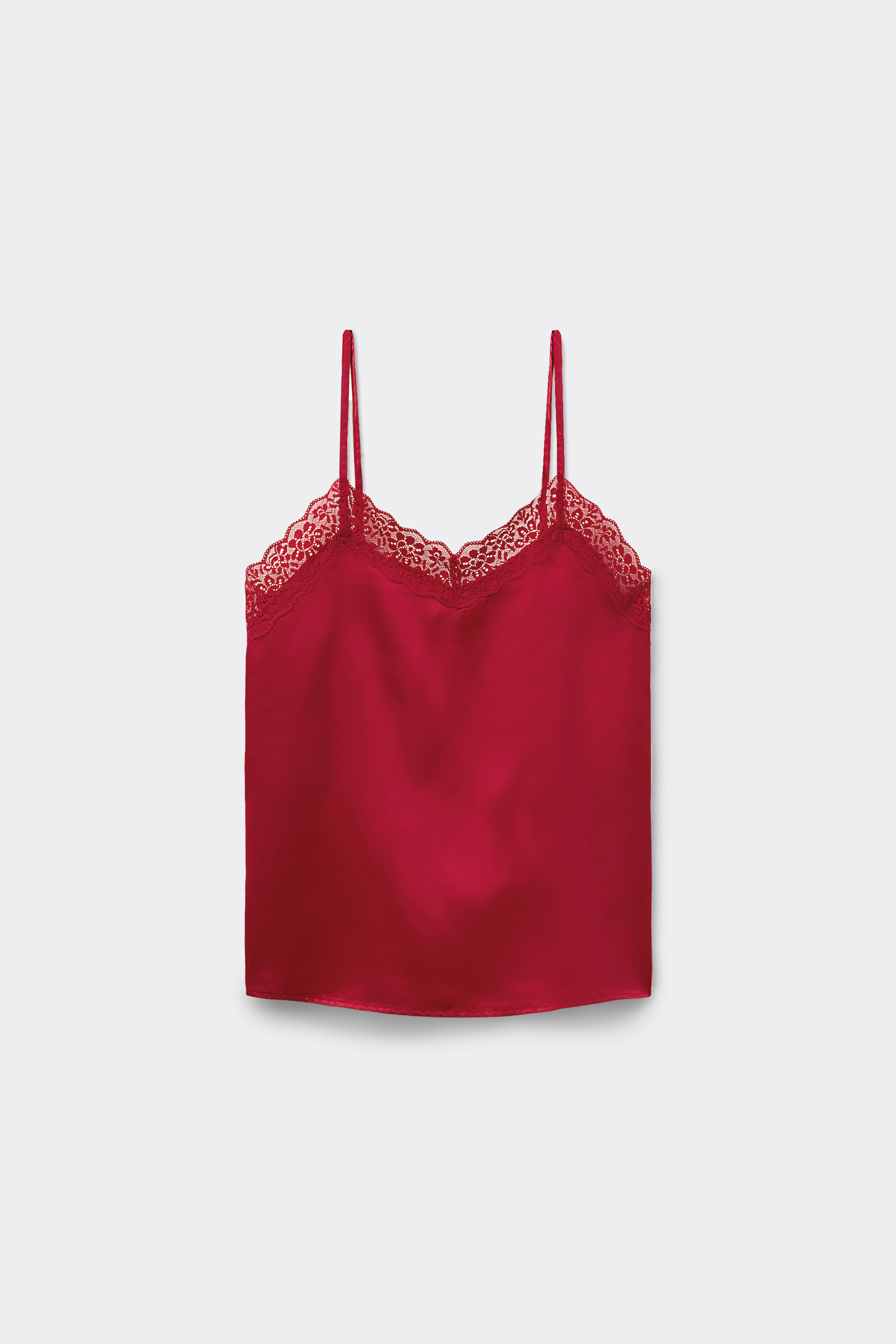 Lace and Satin Tank Top