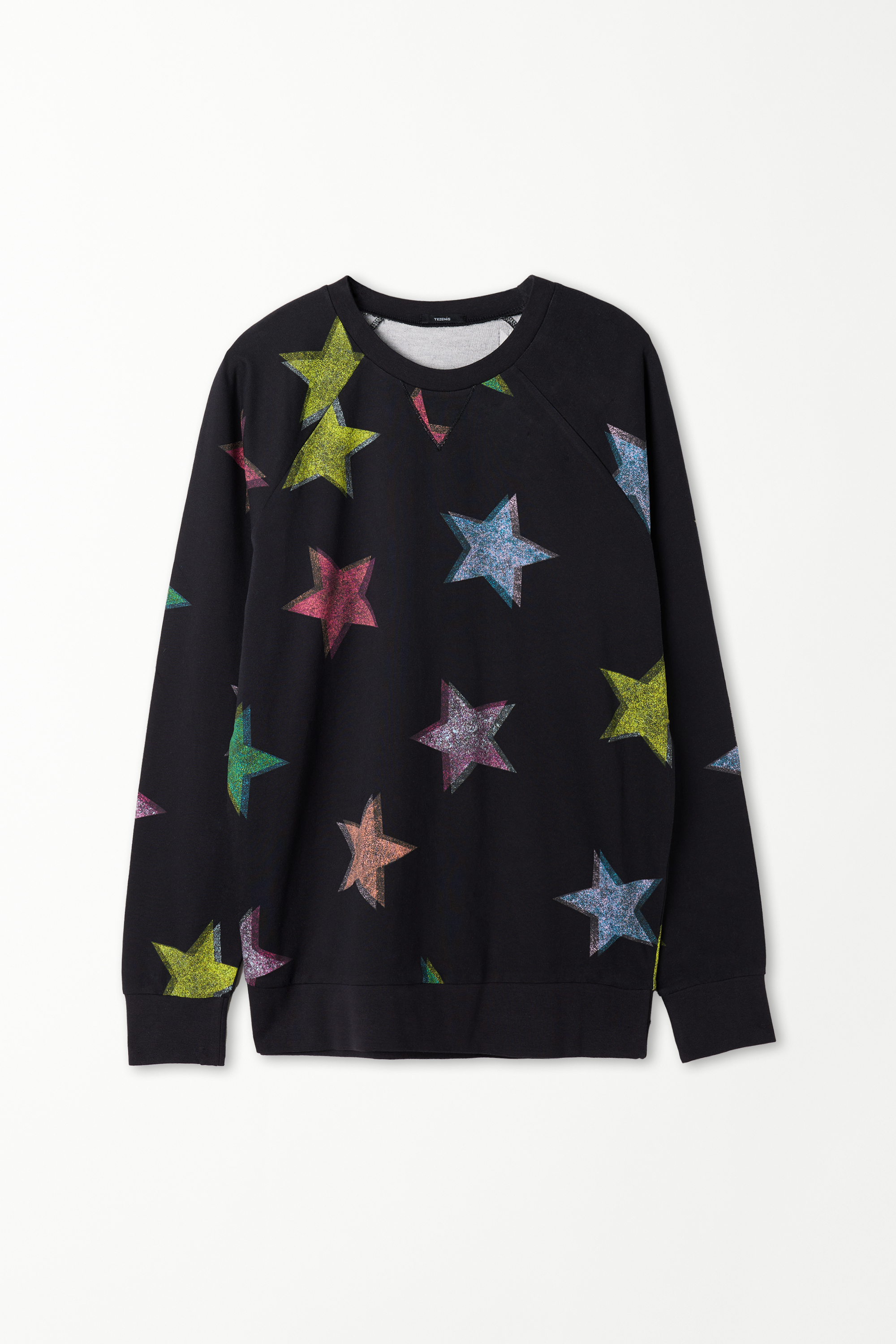 Long-Sleeved Printed Cotton Sweatshirt