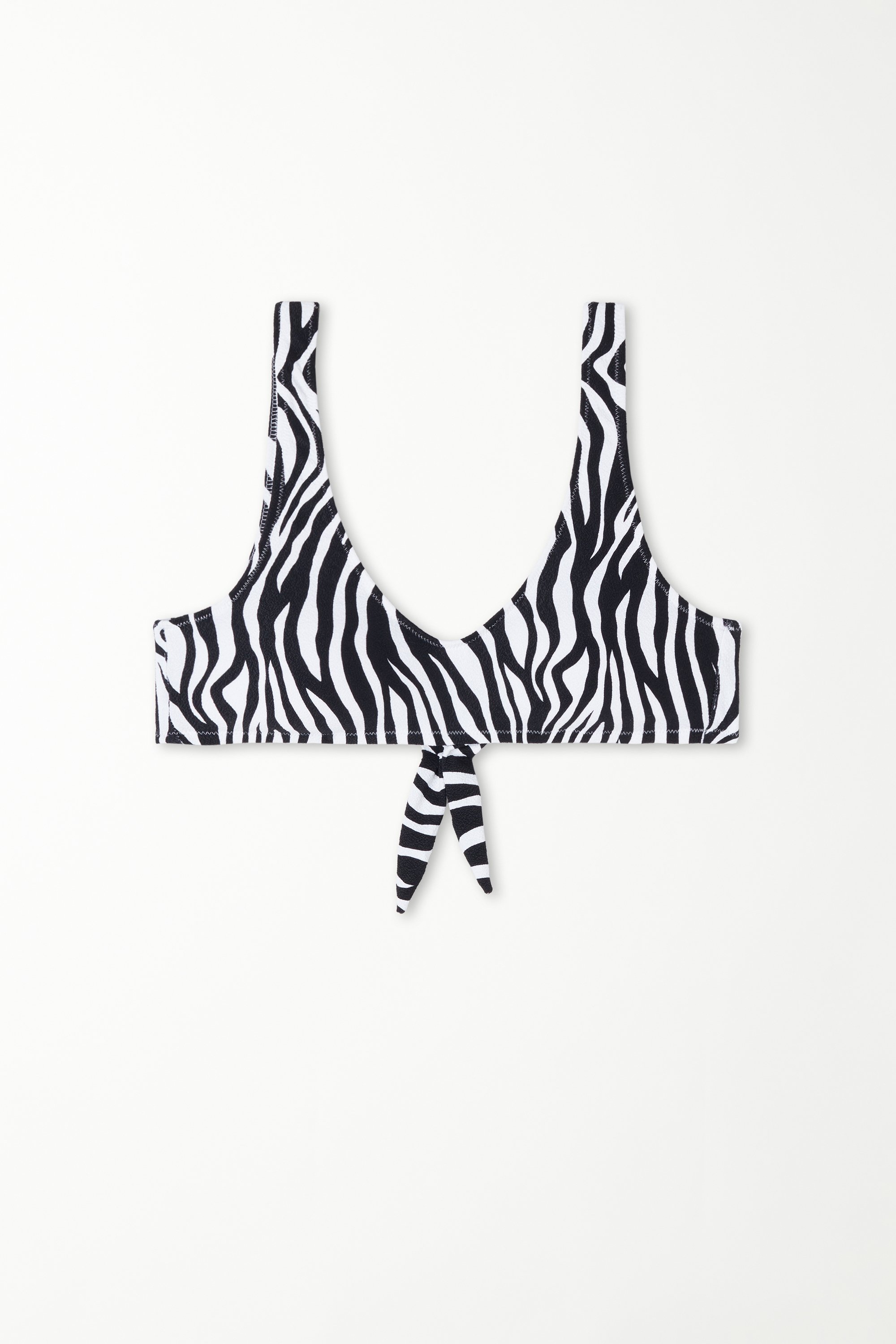 Góra od Bikini Bra Top z Dekoltem i Wyjmowanymi Wkładkami Timeless Zebra
