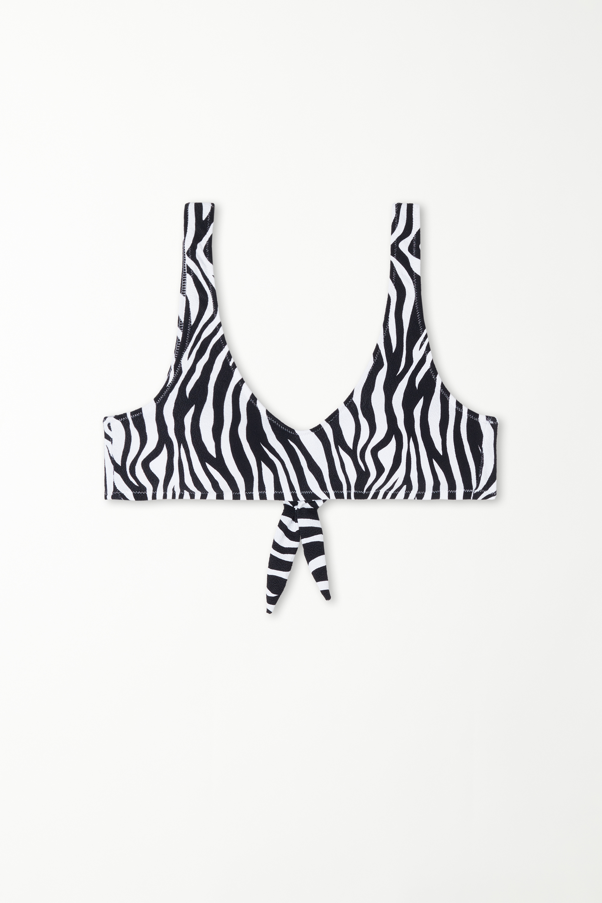 Sutien de Baie Bra Top Decoltat Căptușeală Detașabilă Timeless Zebra