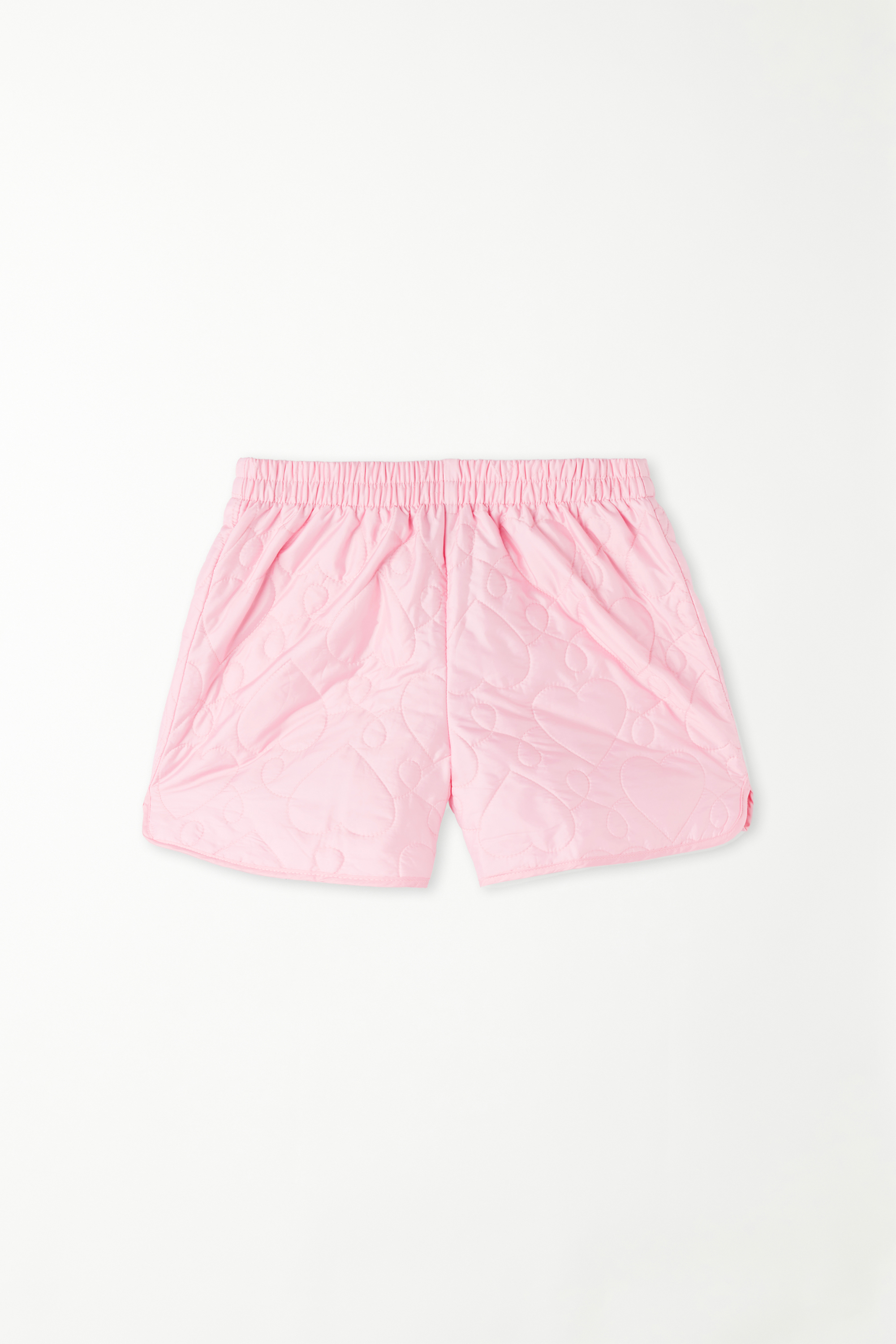 Quilted Heart-Pattern Shorts