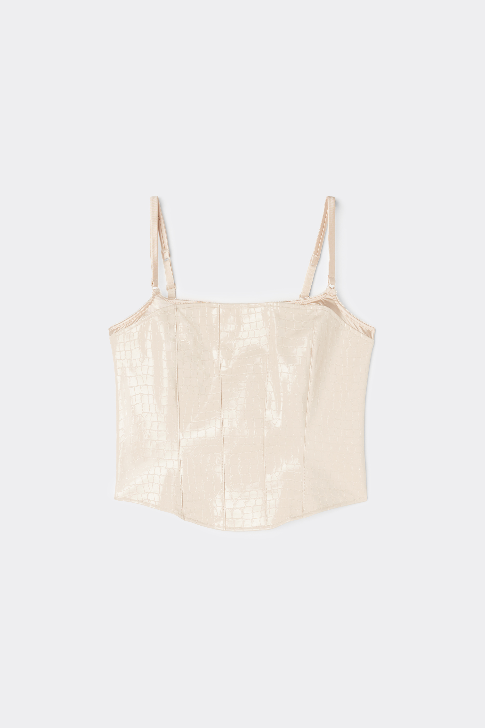 Crop Top Cocodrilo Cremallera