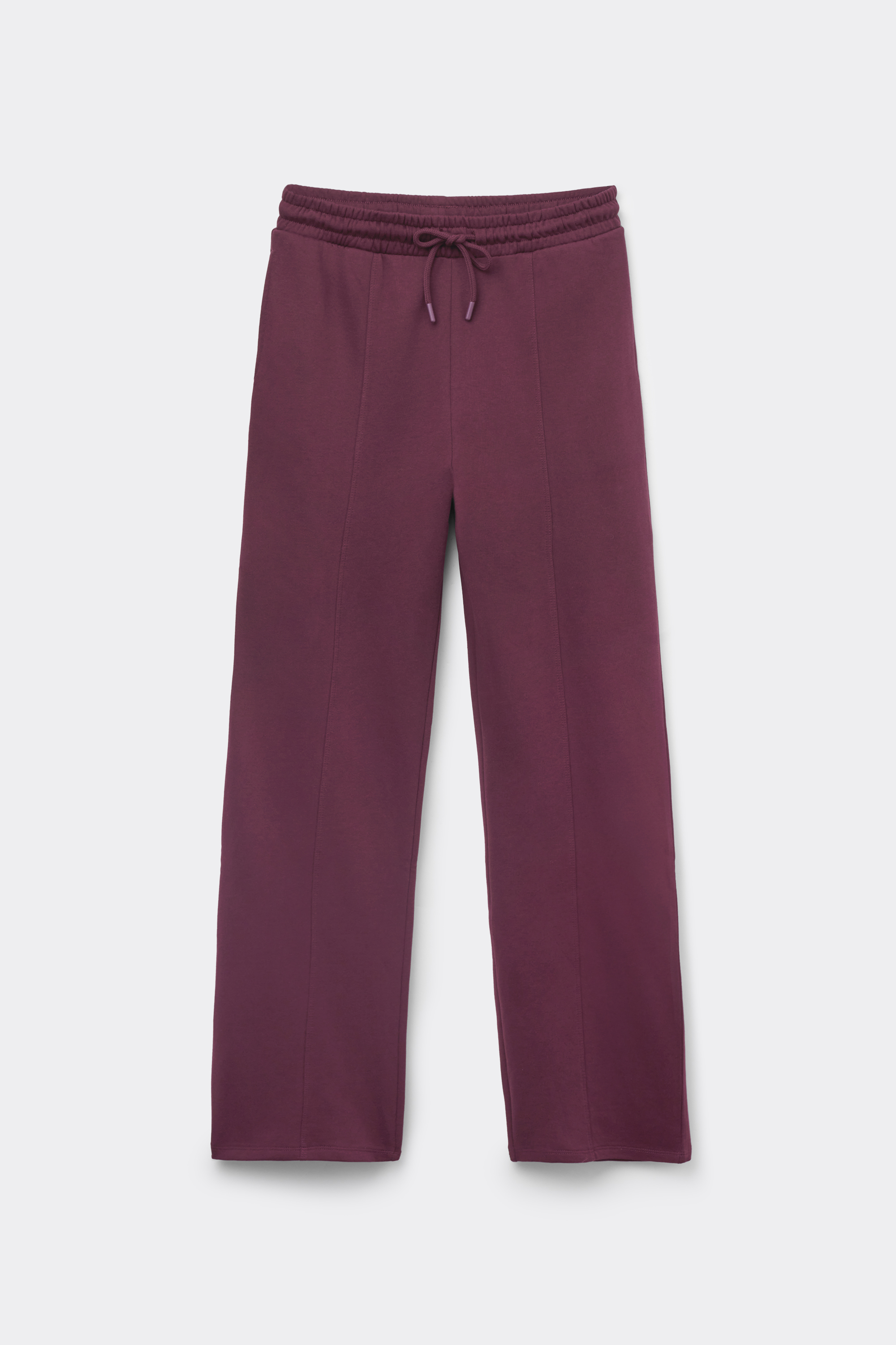 Pantaloni Tuta Palazzo con Cucitura e Coulisse