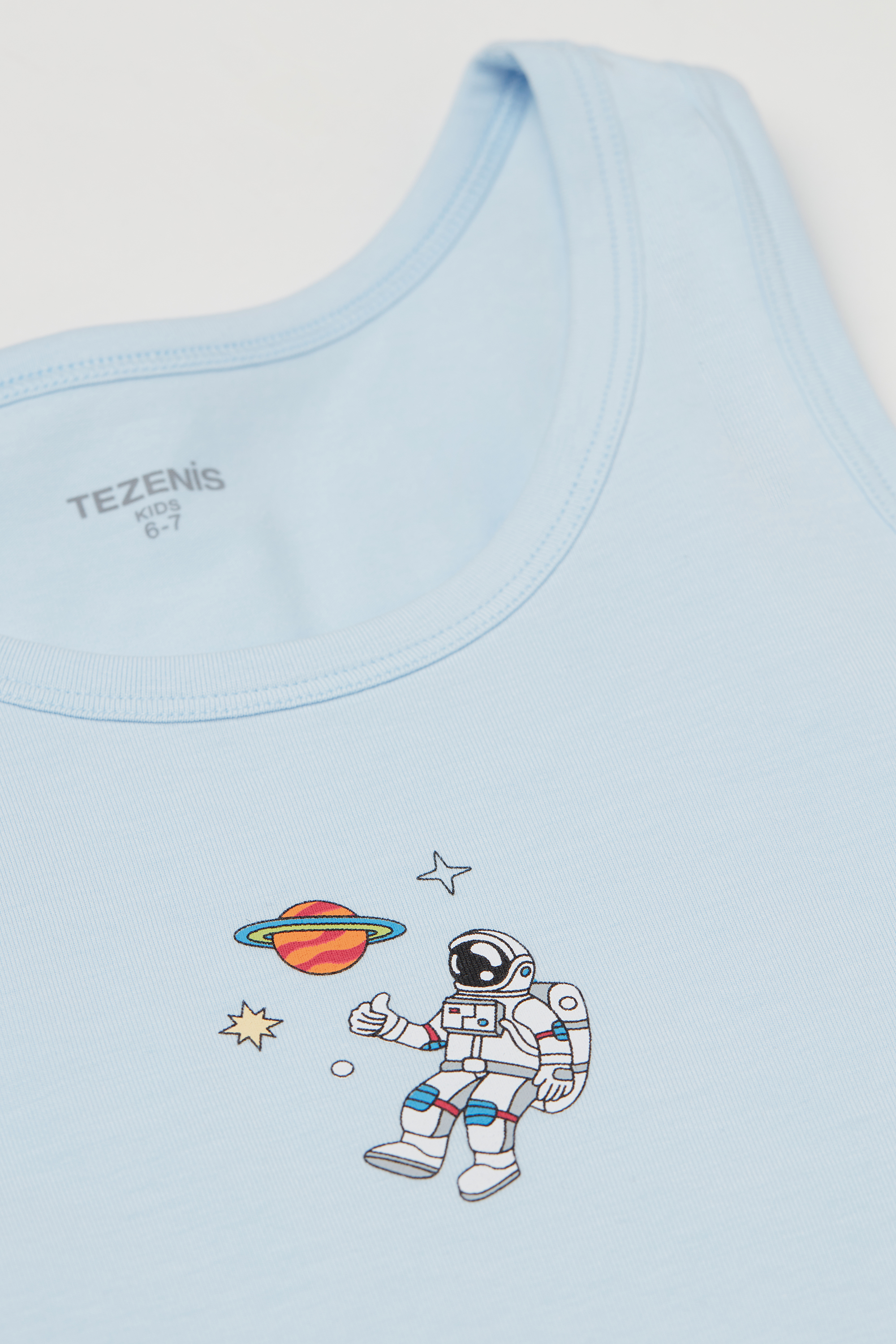 Canotta Spalla Larga Bambini in Cotone Stampato Unisex
