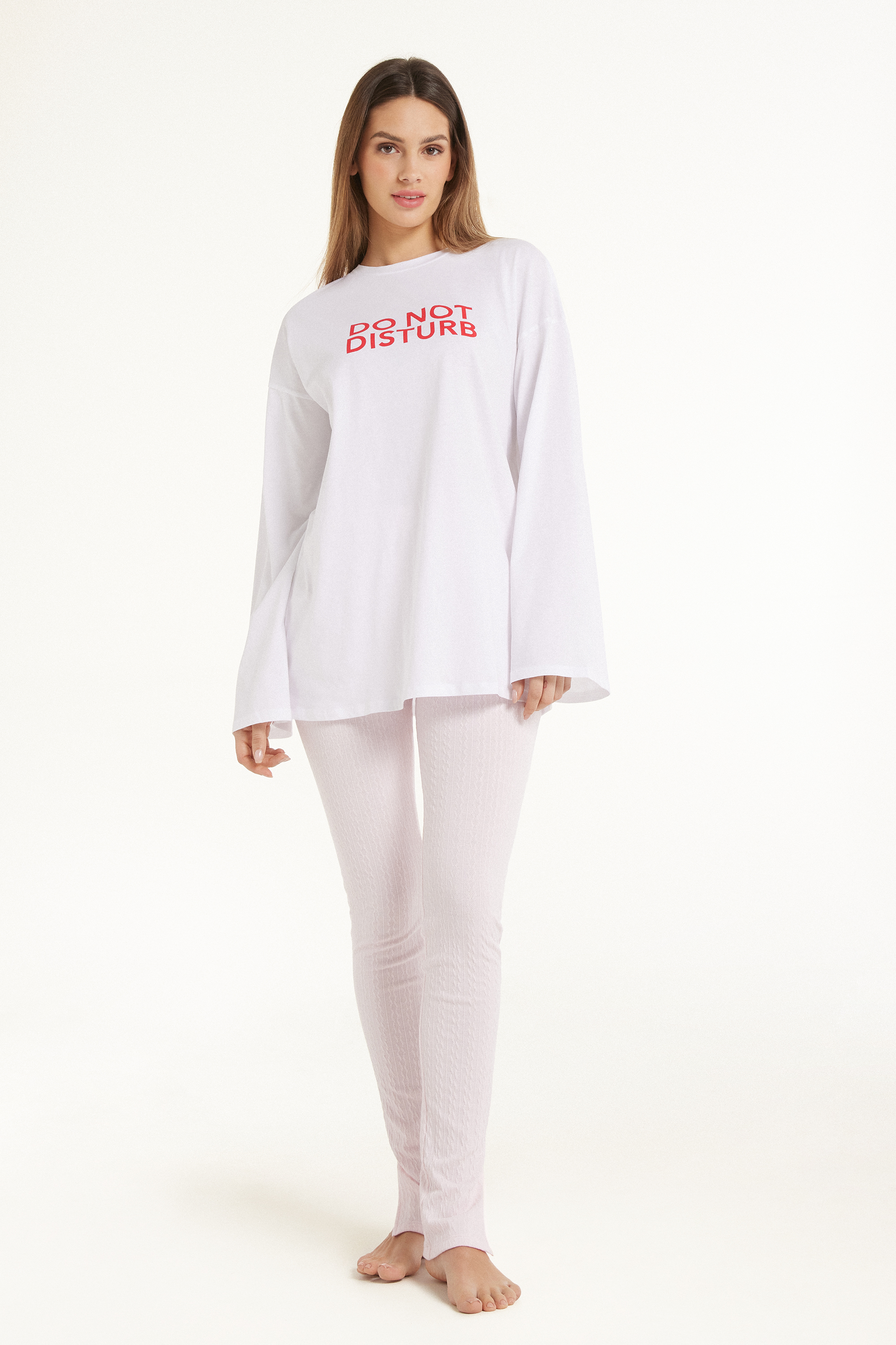 Long-Sleeved Oversized Cotton Top