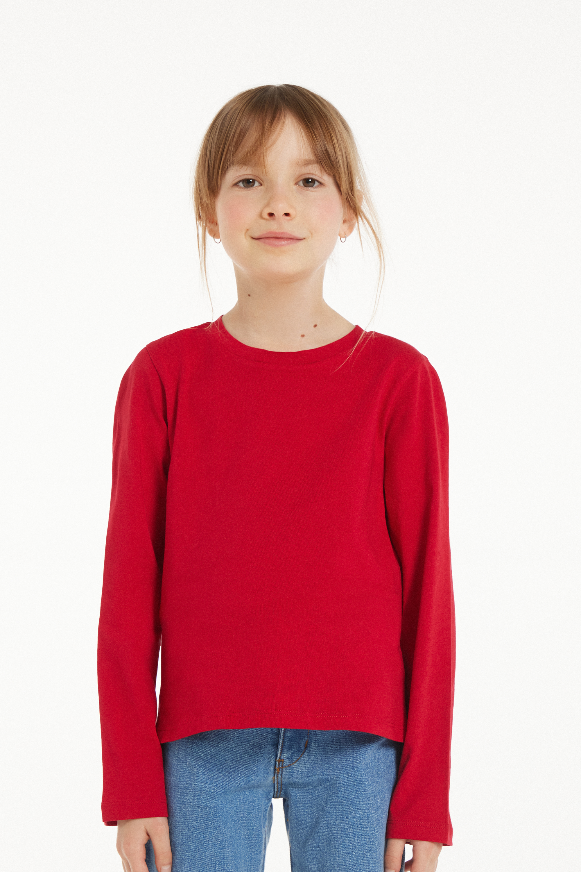 Bawełniana Bluzka Basic z Długim Rękawem dla Dzieci Unisex