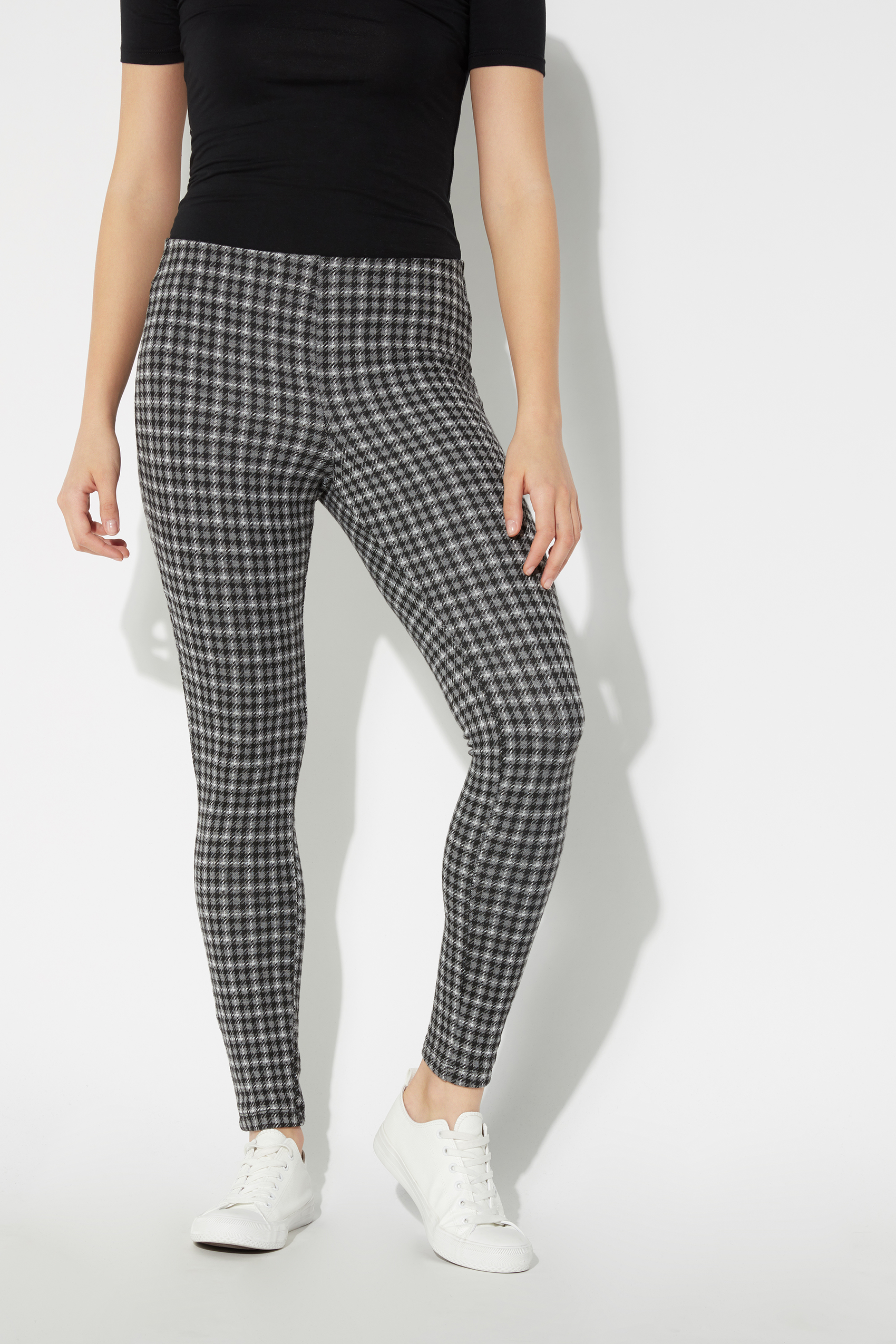houndstooth print leggings