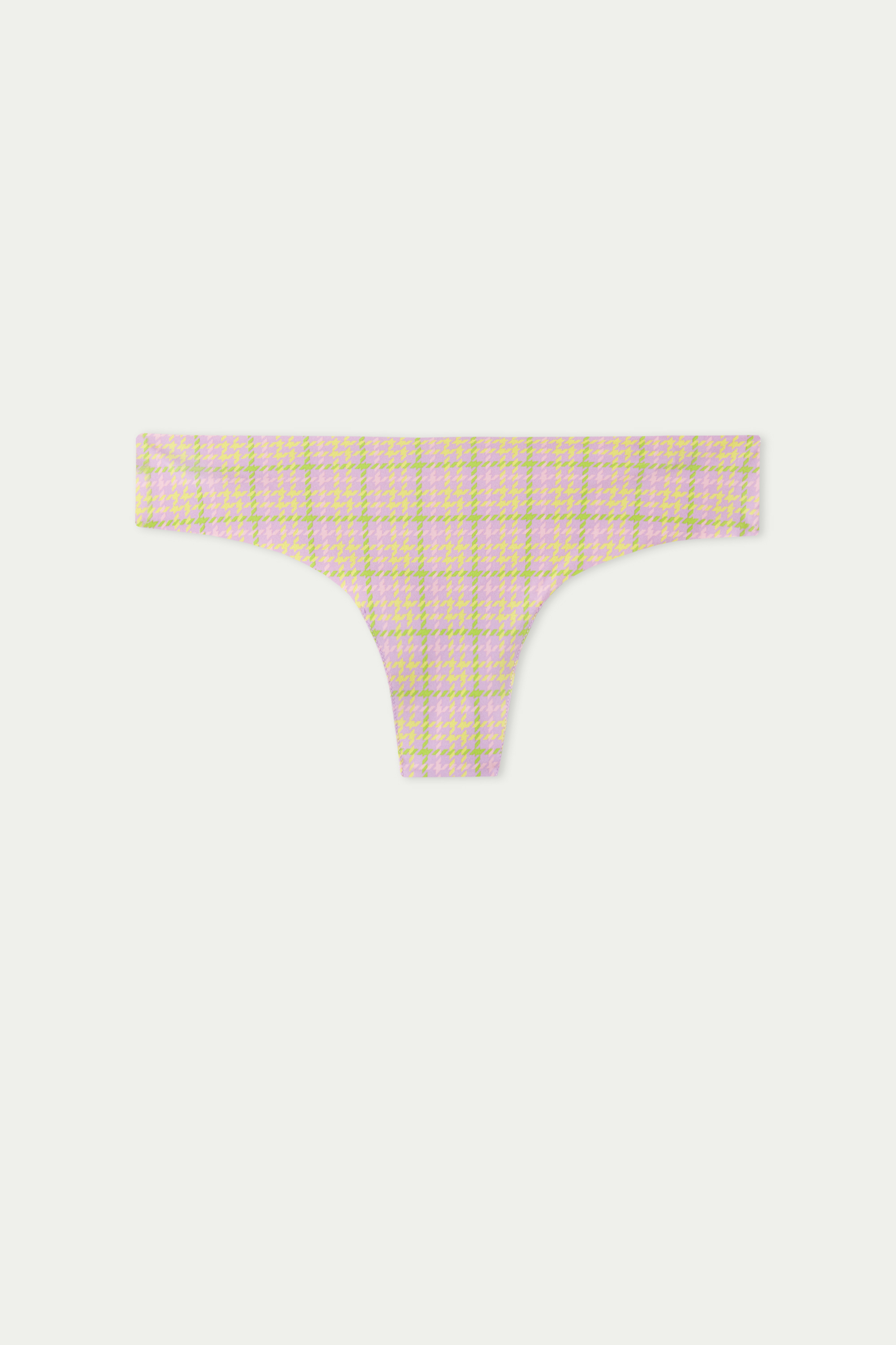 Nahtlos verarbeiteter Brazilian Slip aus bedruckter Mikrofaser