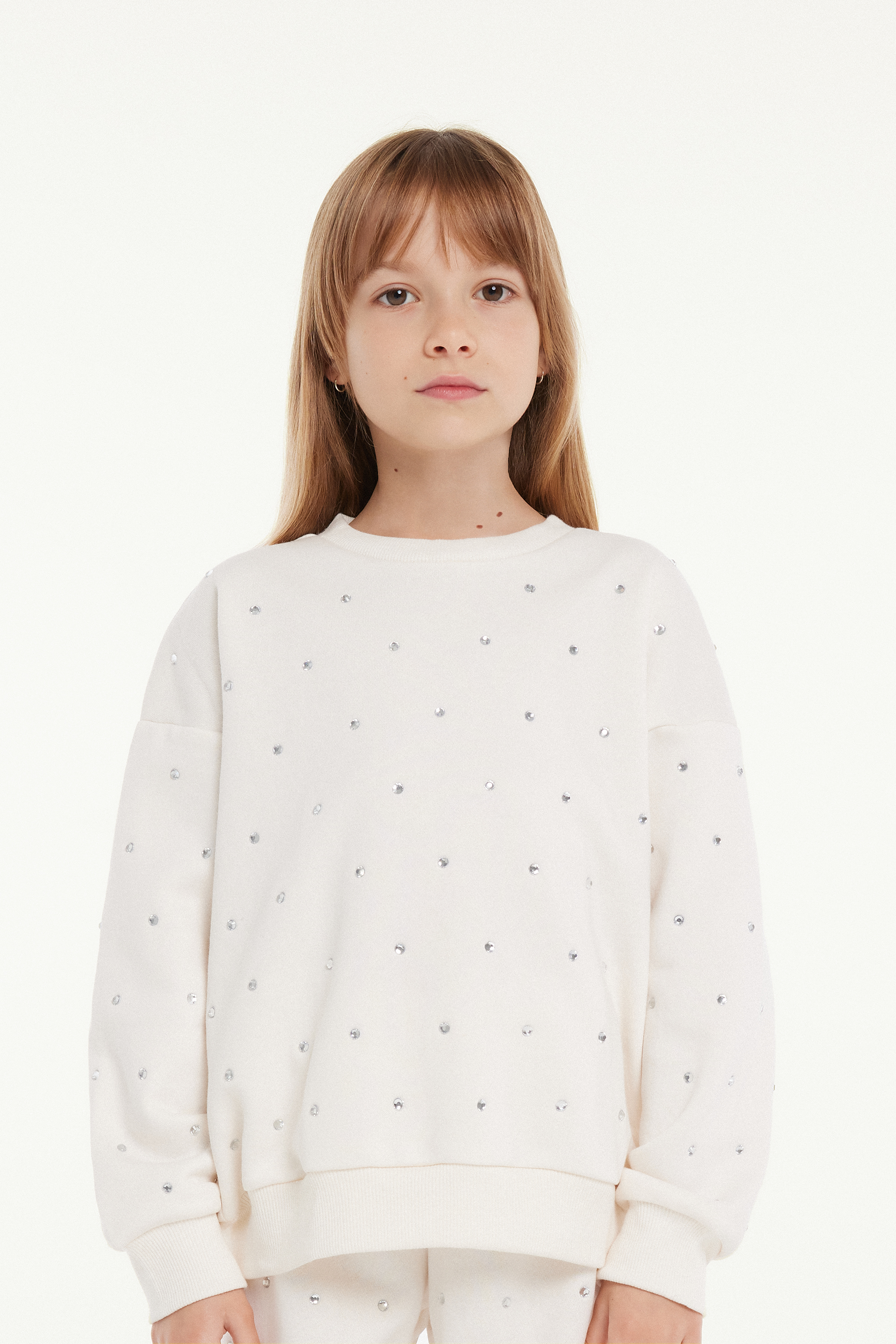 Felpa bianca bimba online