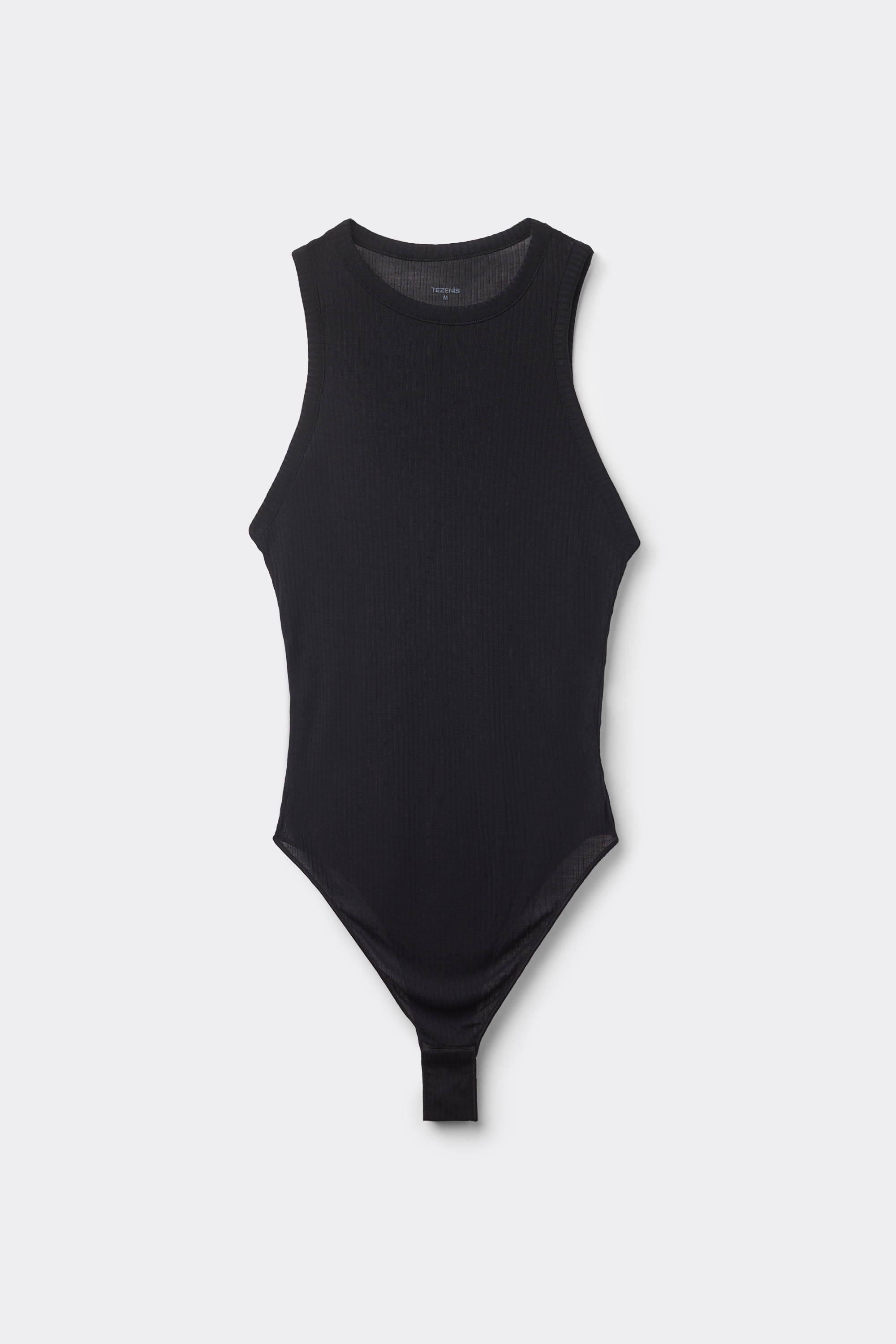 Prążkowane Body Ultralight z Szerokimi Ramiączkami i Dekoltem Halter