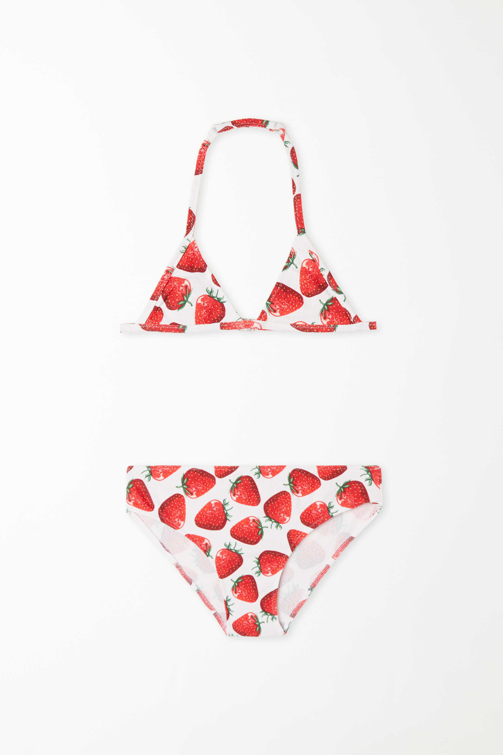 Pretty Strawberry Girls’ Triangle Bikini Top