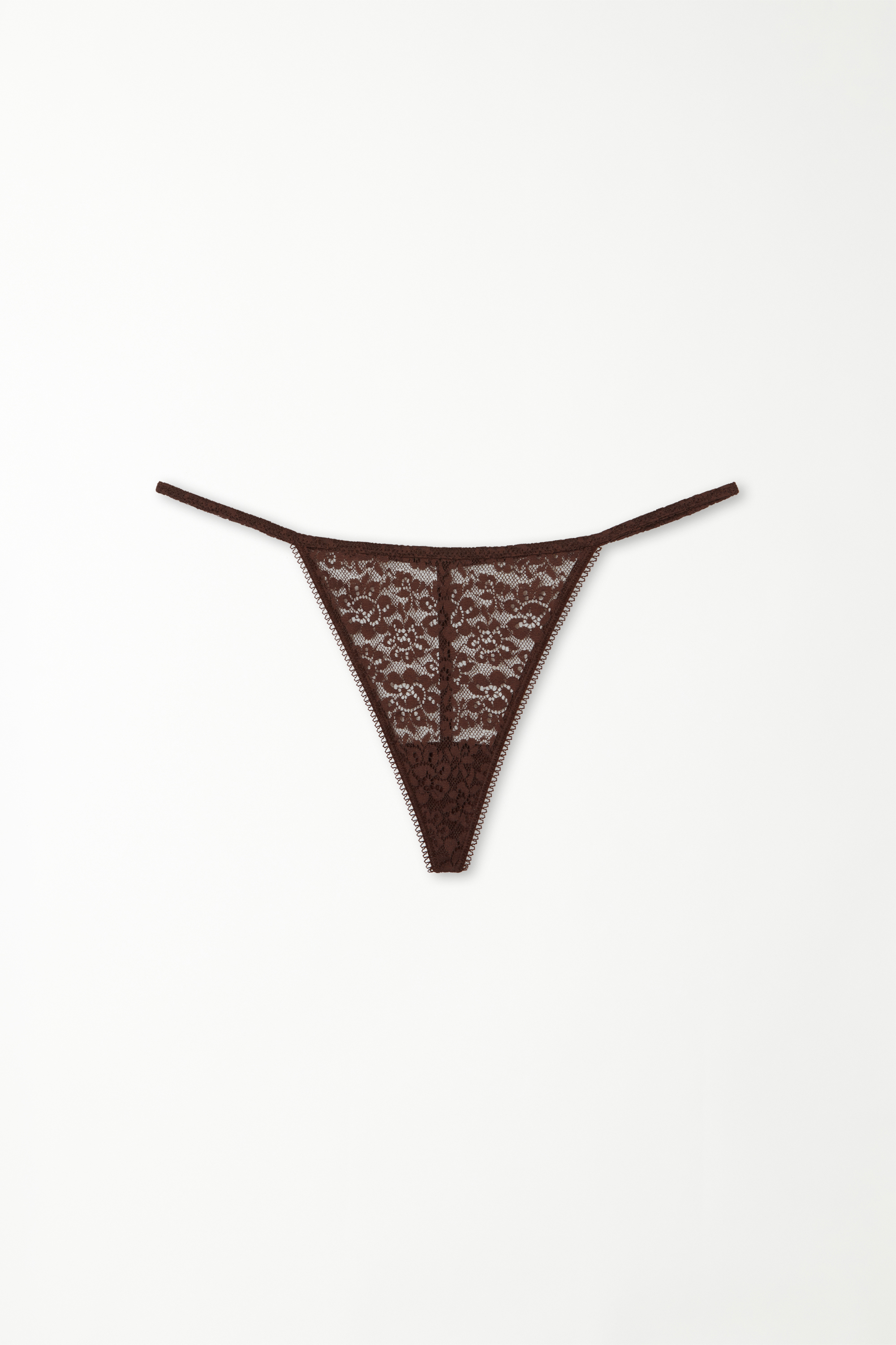 G-String with Thin Tanga-Style Panel in Recycled Lace