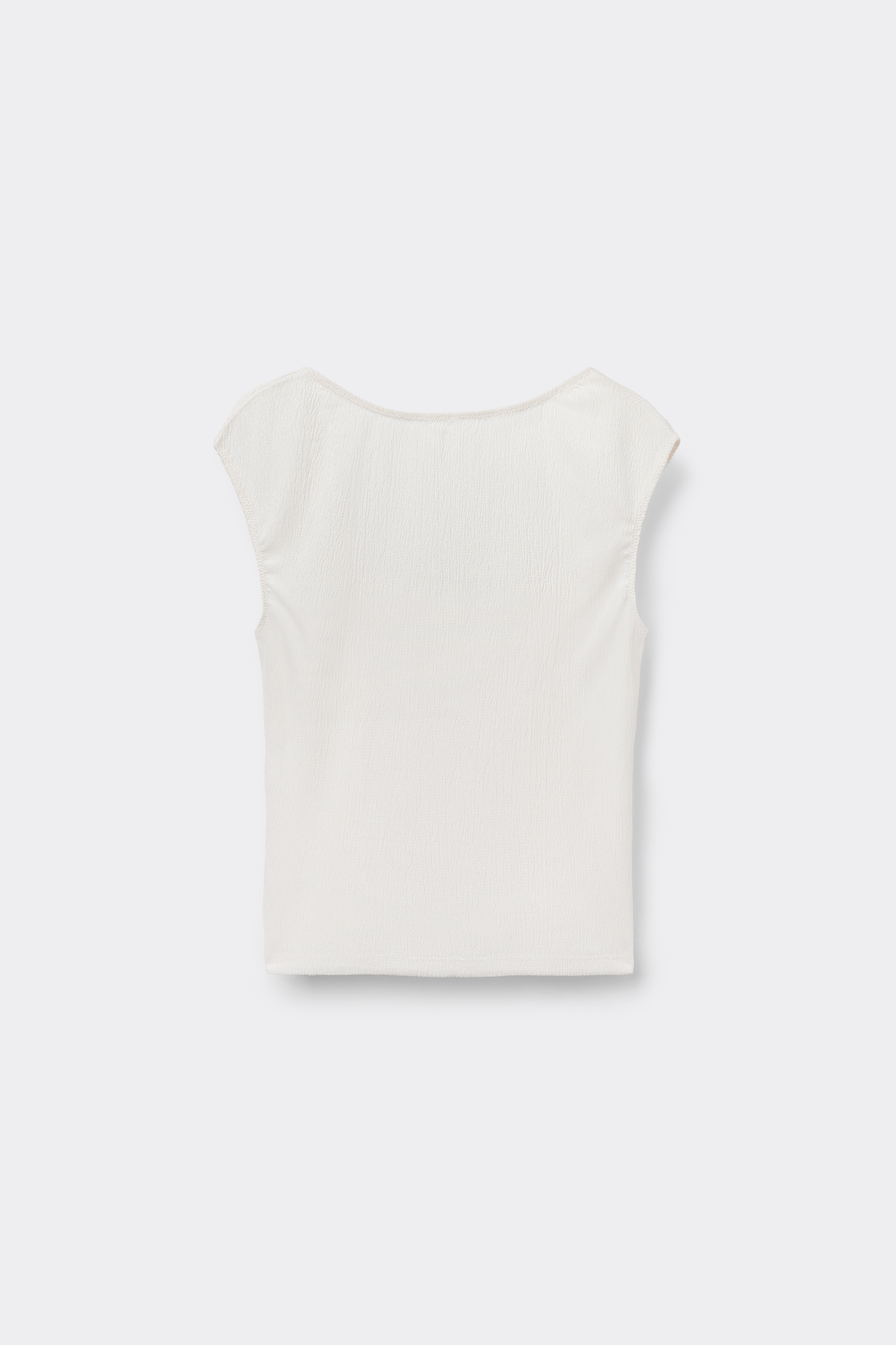 Crop Top Effet Crêpe