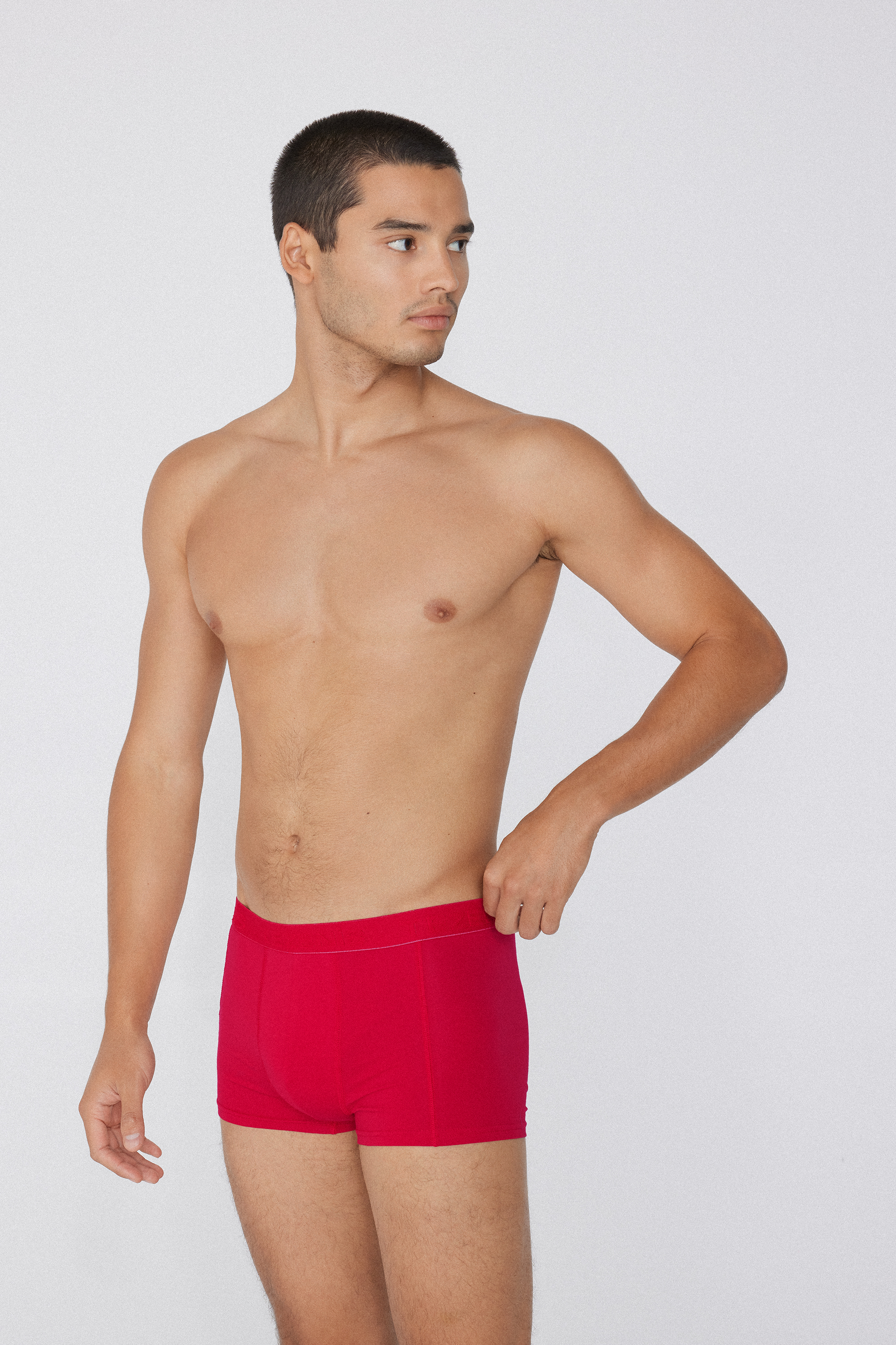 Organic Cotton Boxers with Contrasting Seams and Logo