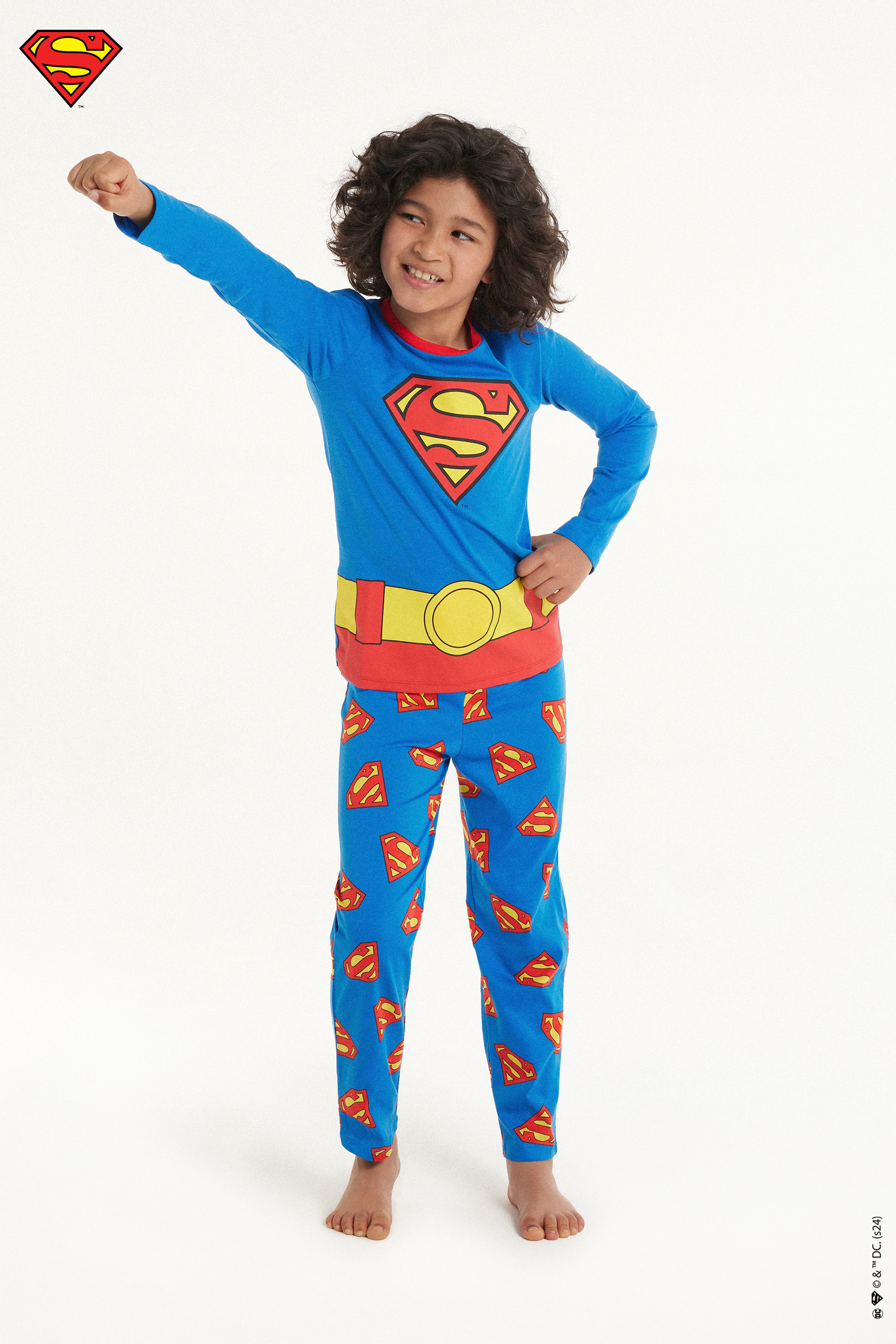 Długa Chłopięca Piżama Bawełniana Superman