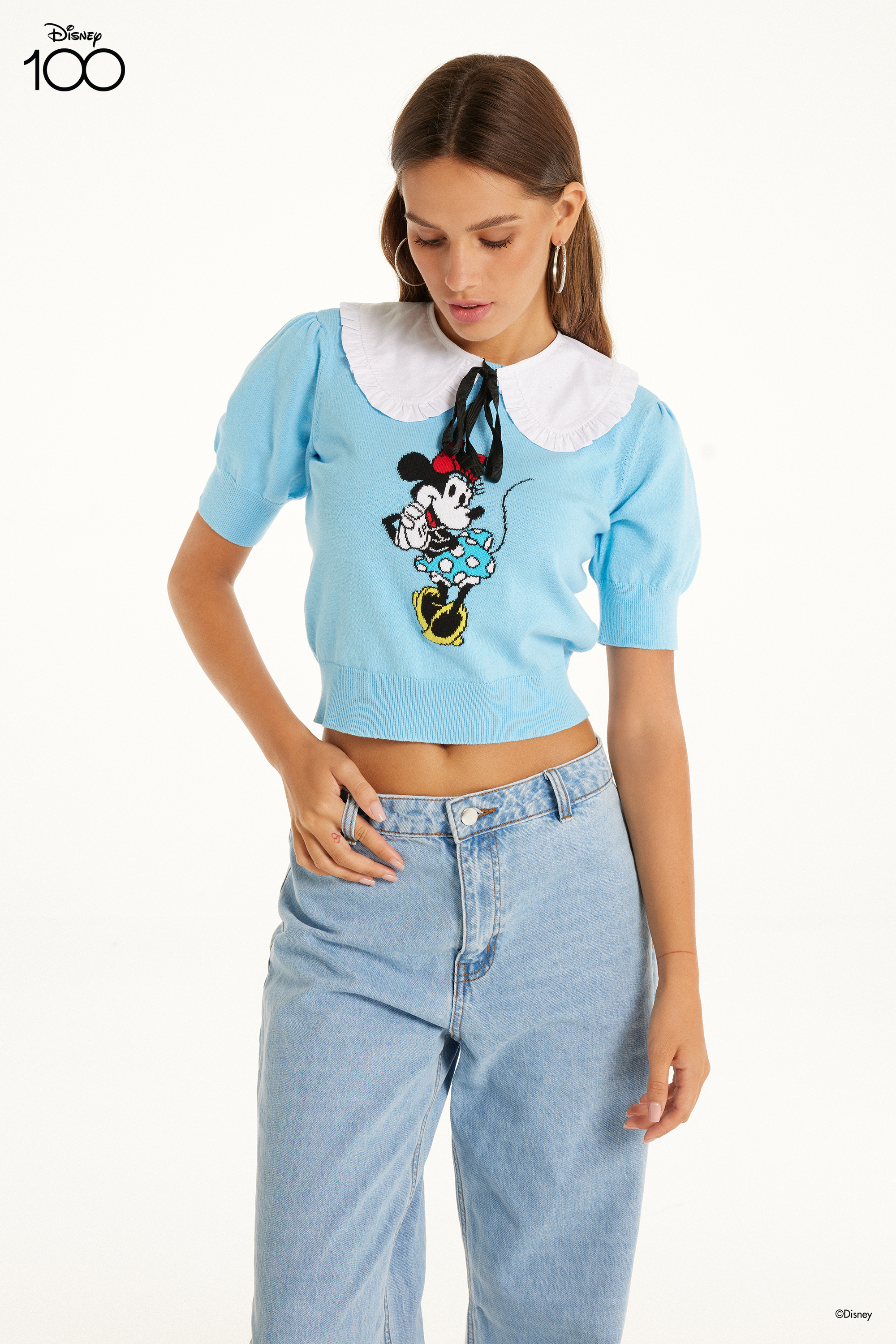 Bavlnené Tričko so Stredne Dlhým Rukávom Disney 100