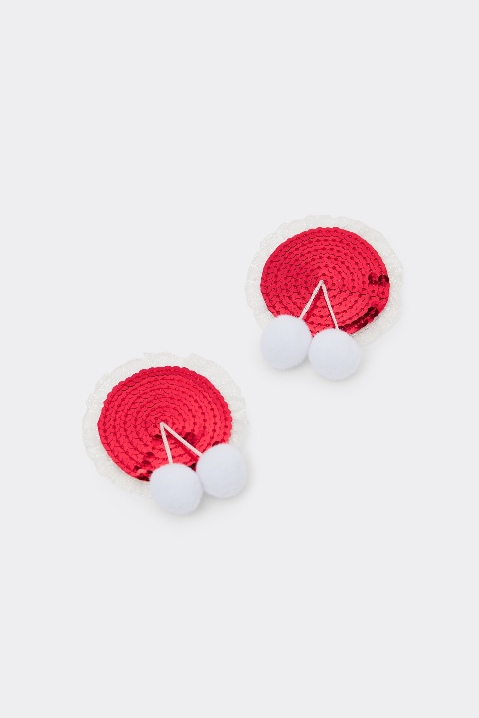Tapa-Mamilos com Pompons e Lantejoulas