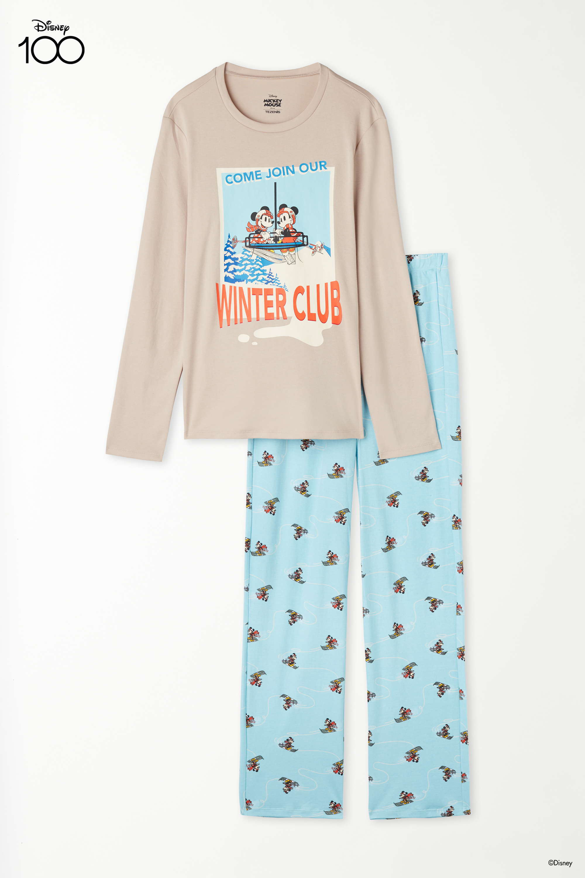 Długa Piżama z Grubszej Bawełny Disney