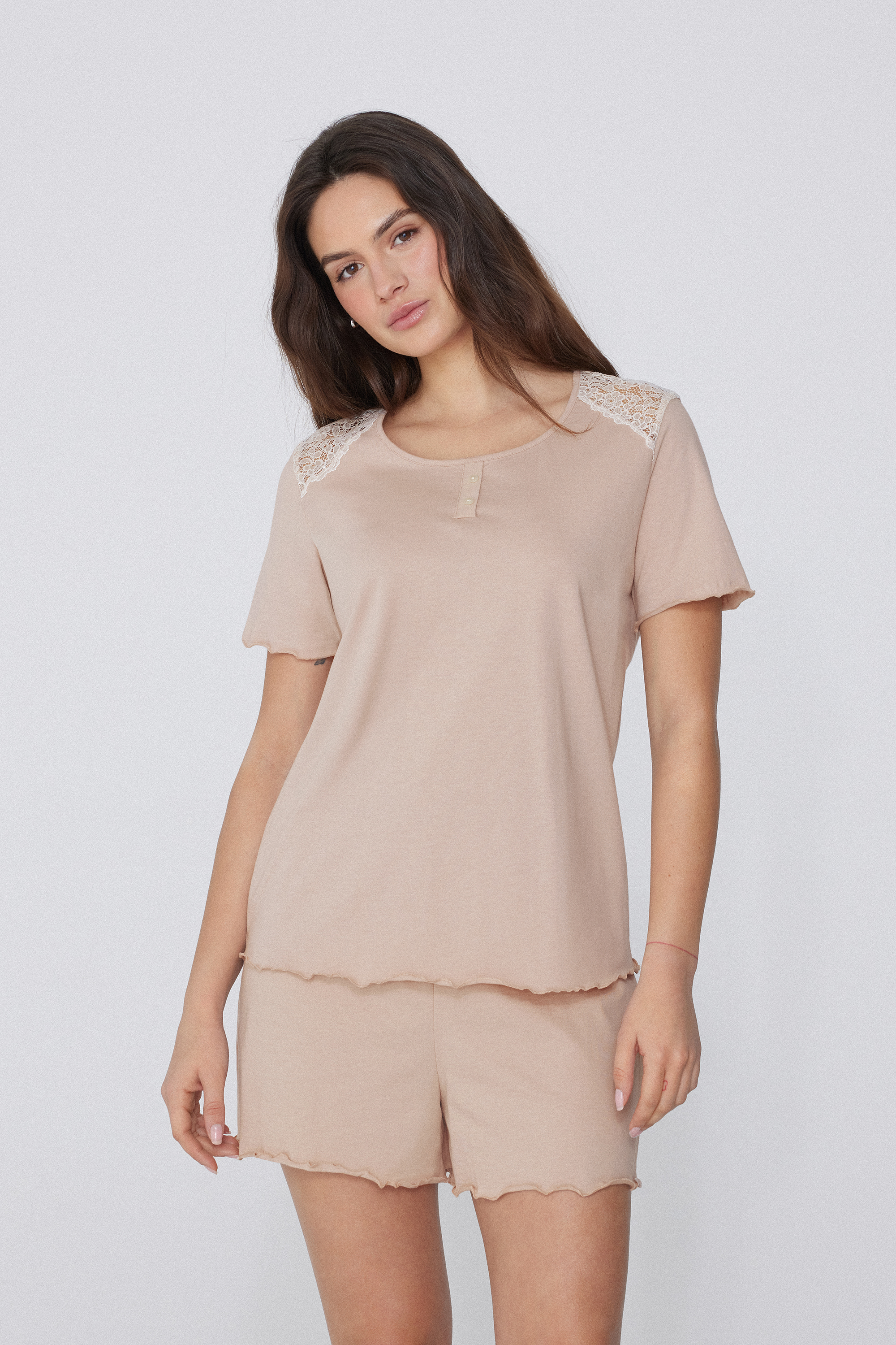 Delicate Touch Short Cotton Short Half Sleeve Pyjamas