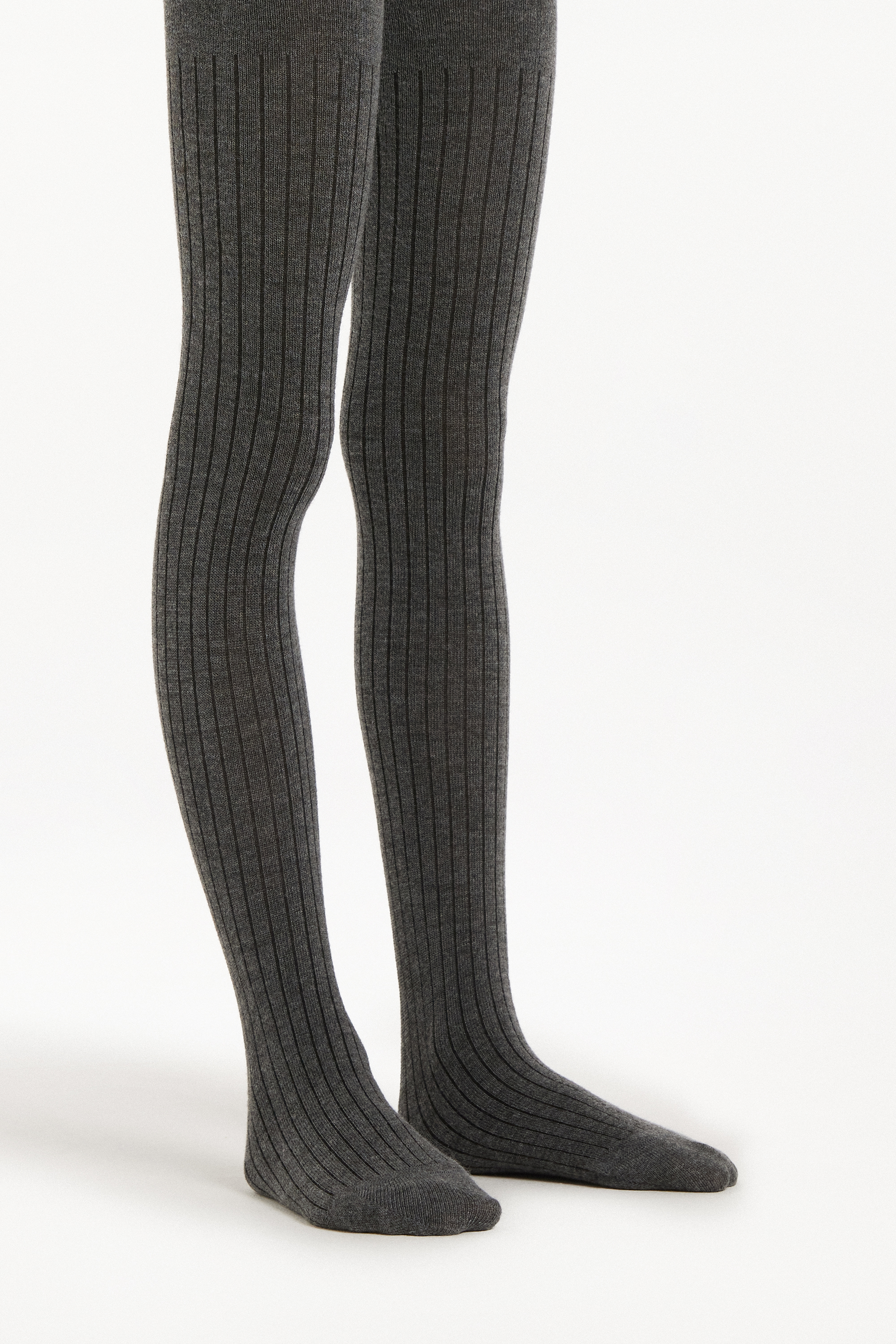 Girls’ Warm Ribbed Tights