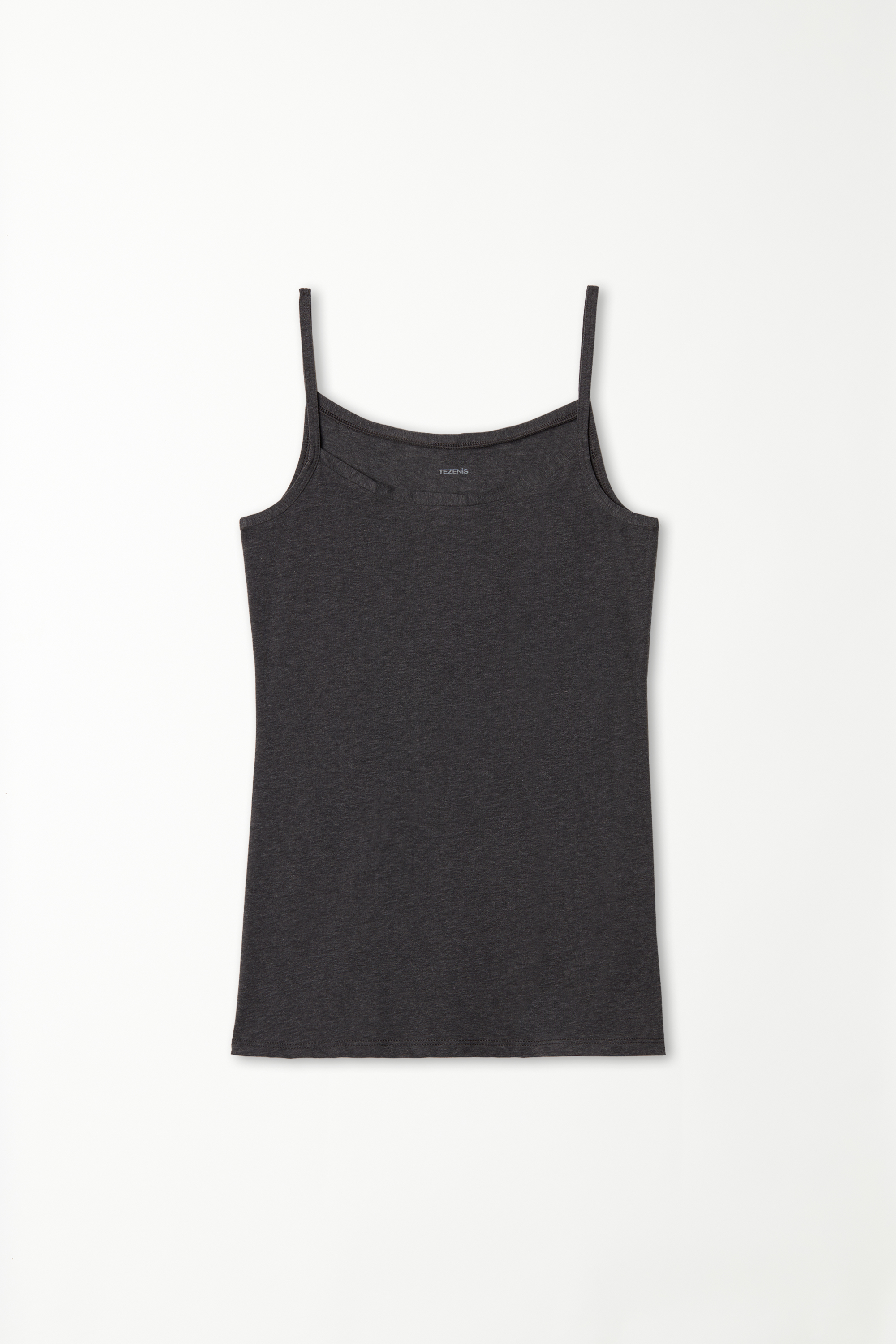 Round-Neck Stretch-Cotton Vest Top