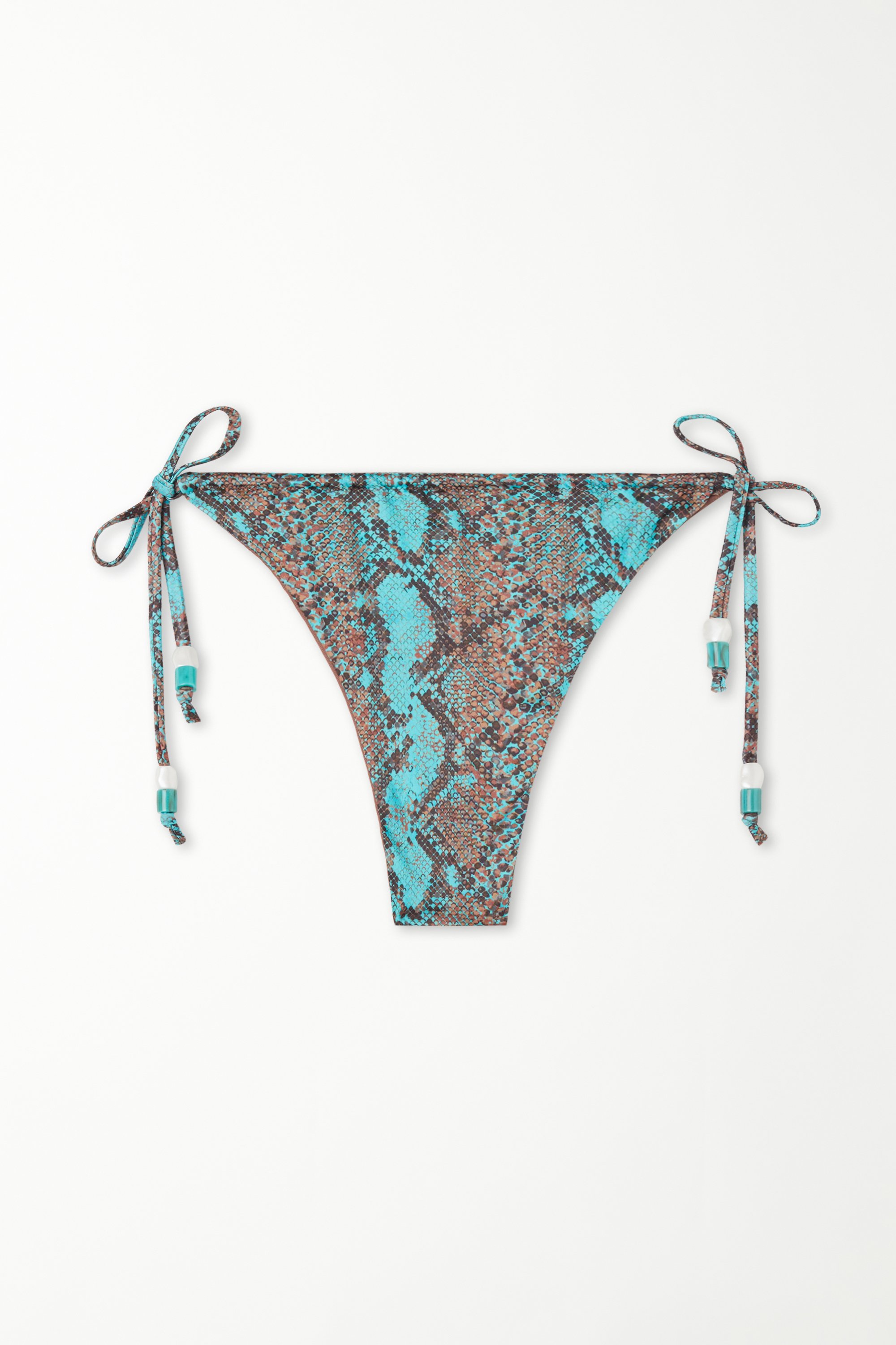 Exotic Animalier Brazilian Bikini Bottoms with Ties