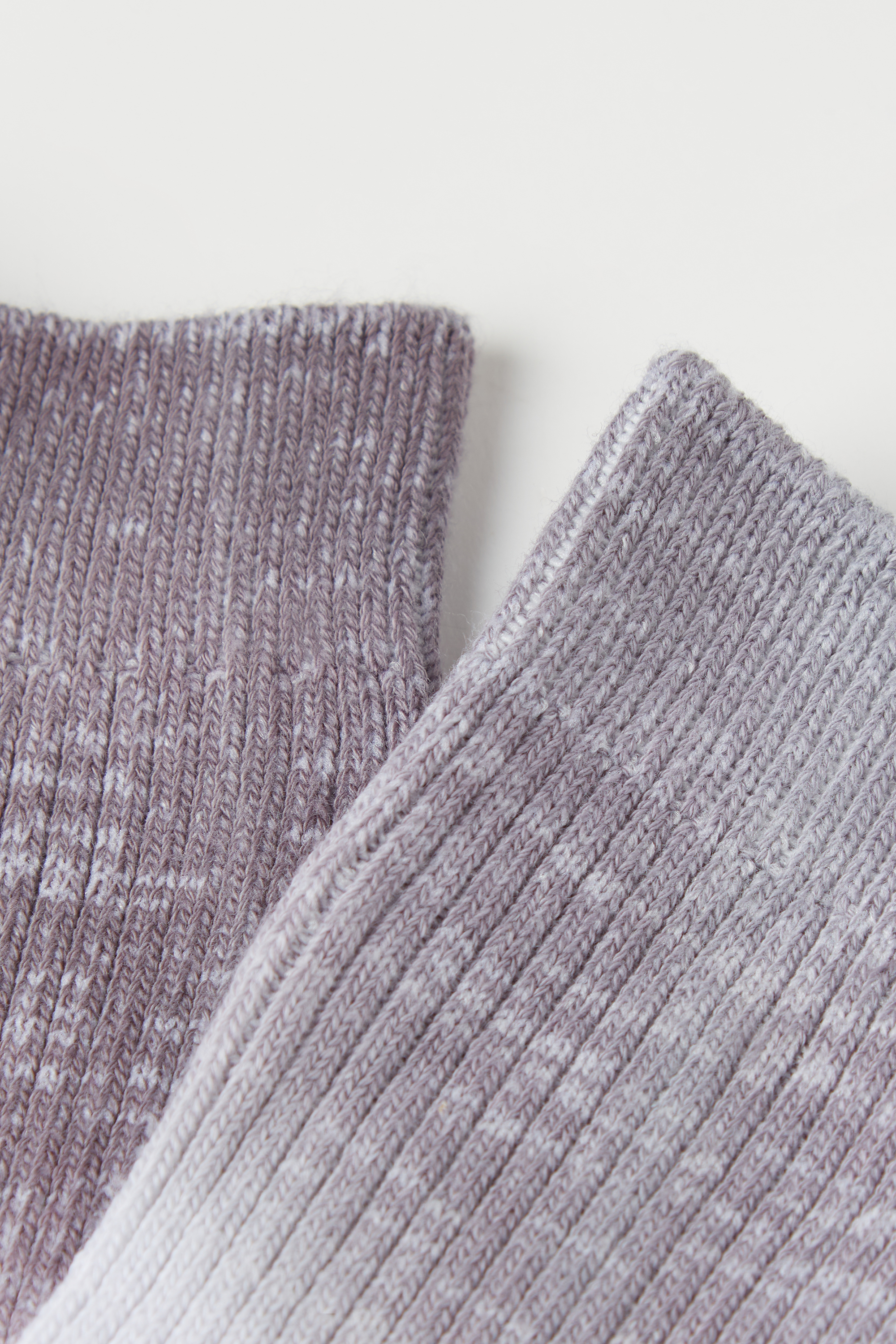 Ribbed Cotton 3/4 Length Socks.