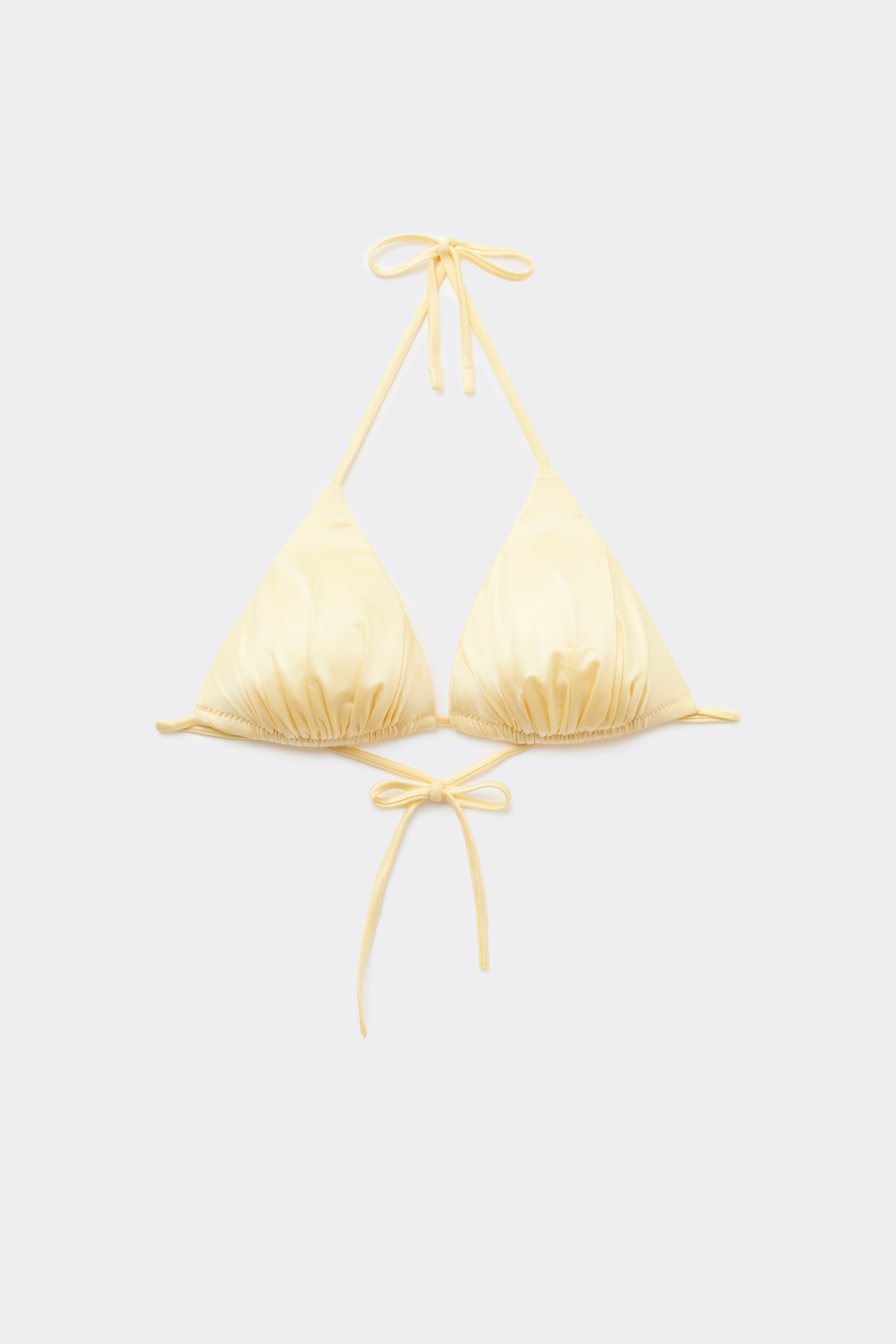 Bikini Triangolo Leggermente Imbottito Shiny Giallo Burro